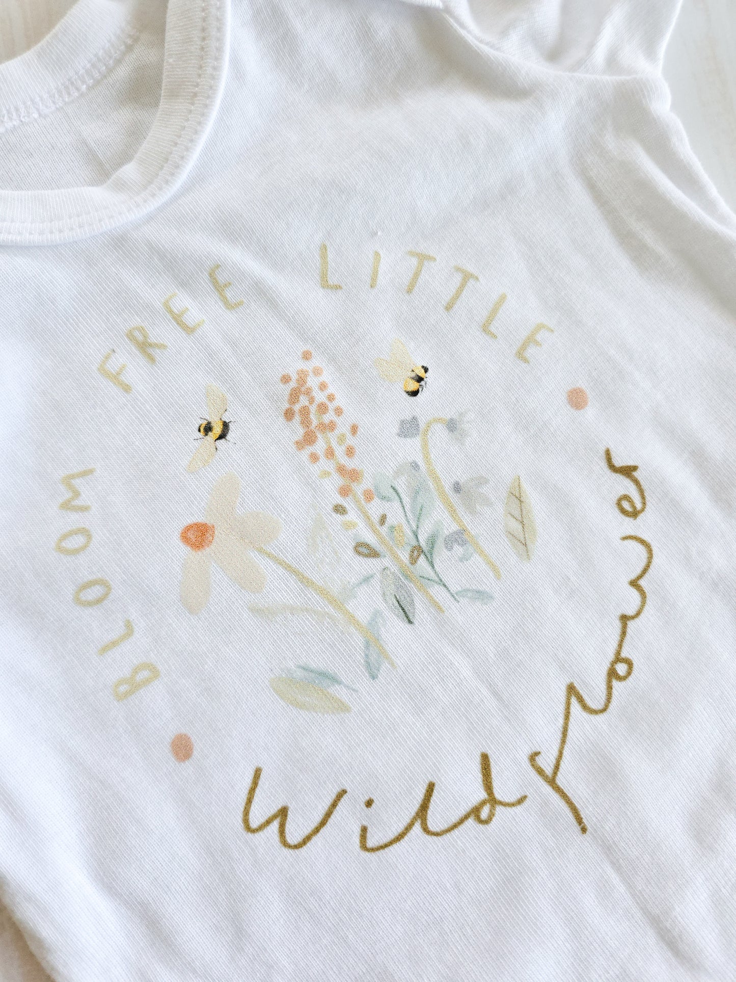 Printed Bodysuit- Bloom Free Little Wildflower