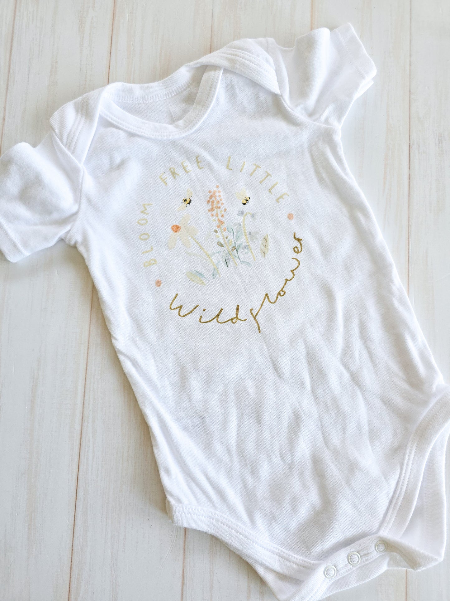 Printed Bodysuit- Bloom Free Little Wildflower