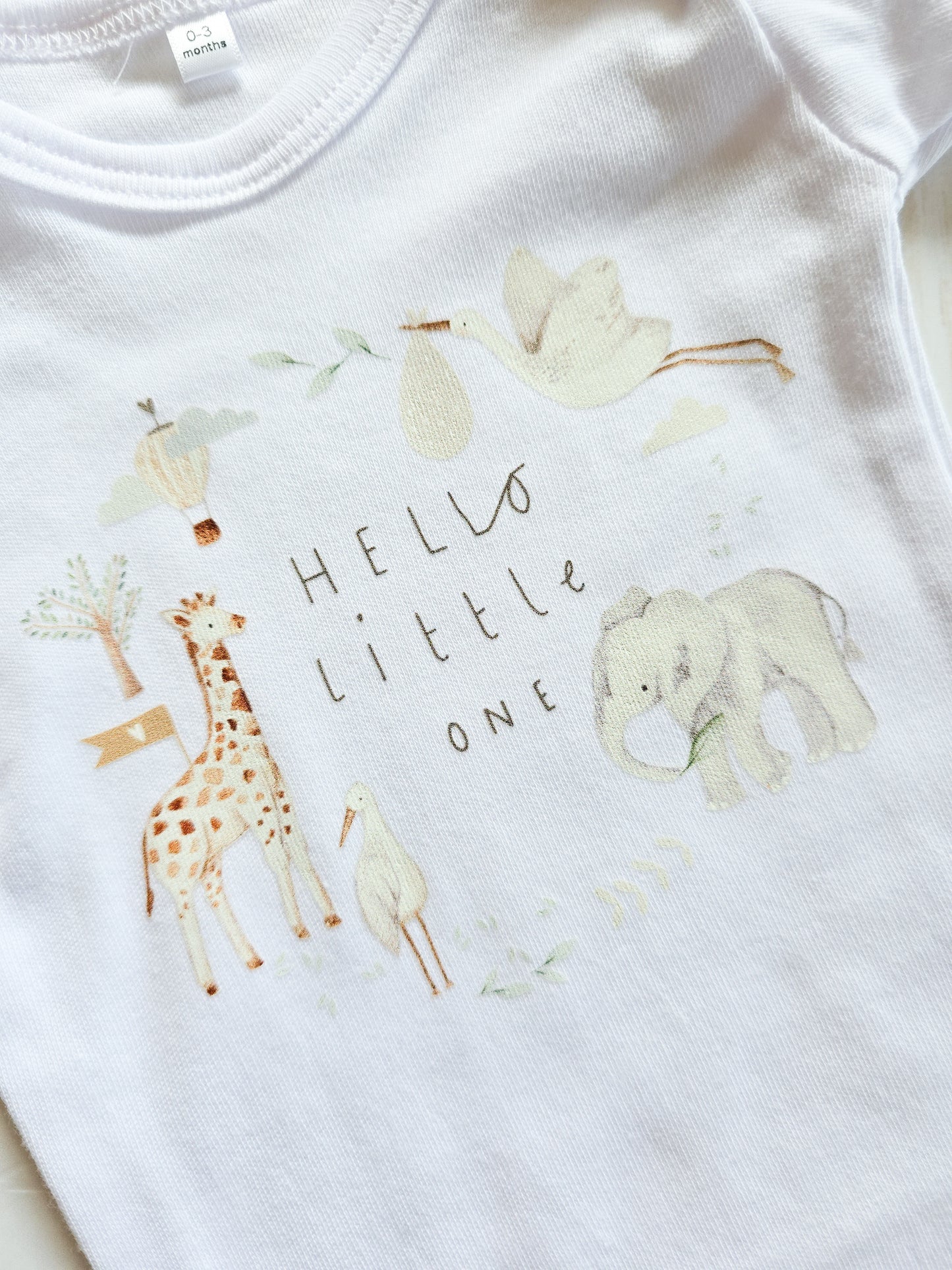 Printed Bodysuit- Hello Little One