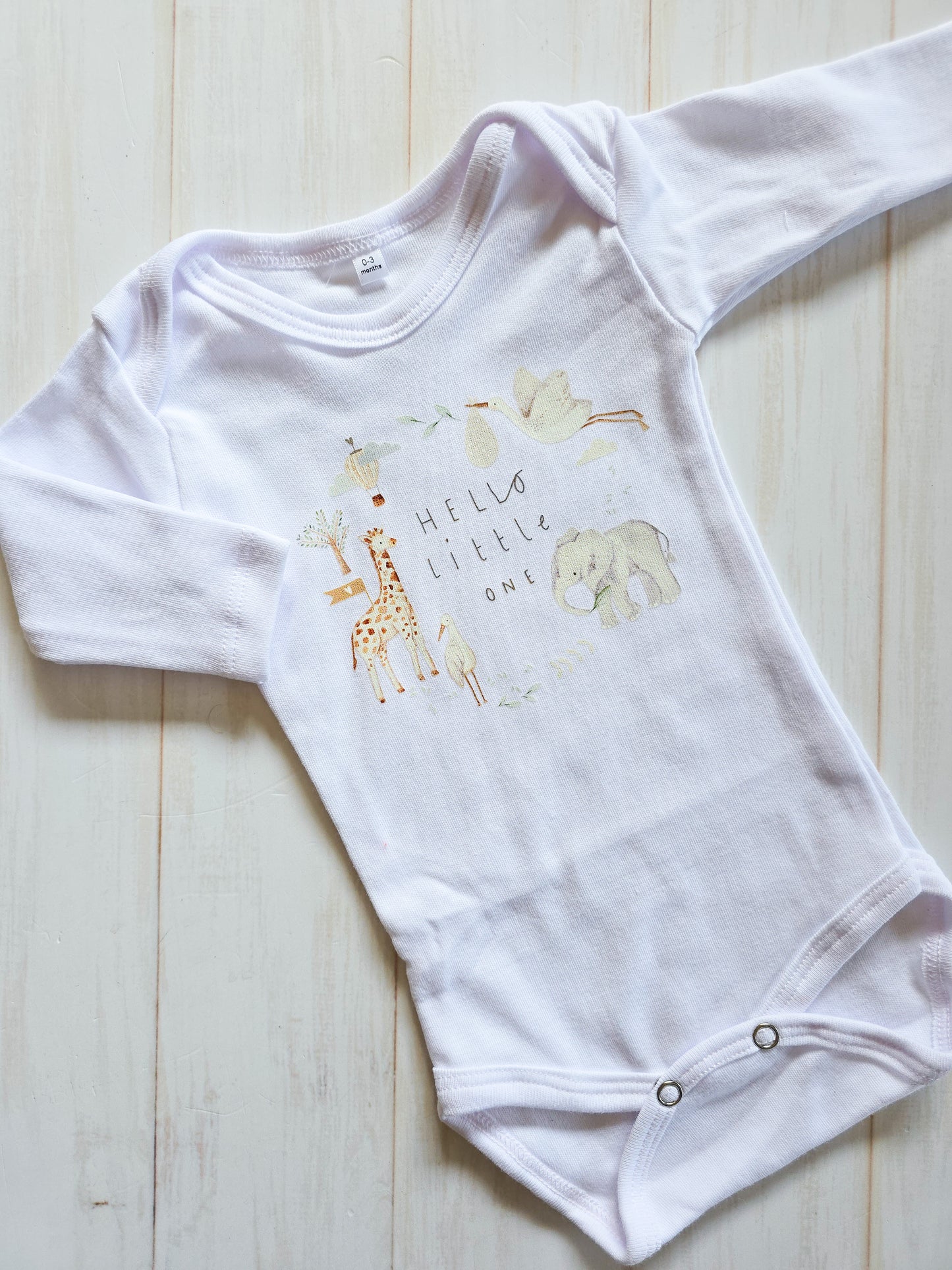 Printed Bodysuit- Hello Little One