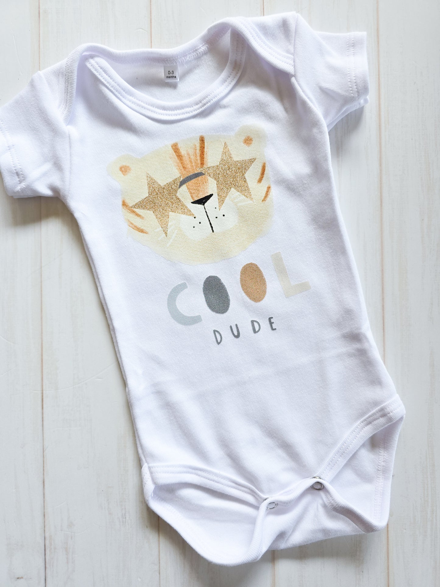 Printed Bodysuit/Shirt- Tiger (Cool dude)