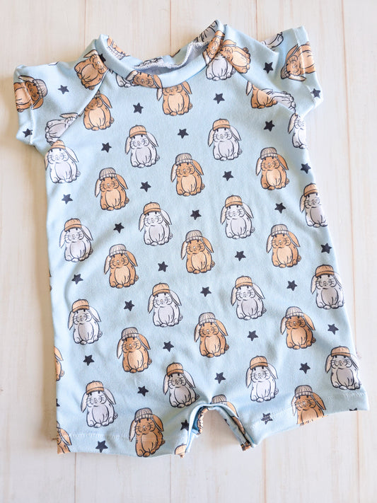 Raglan Romper- Trendy Bunnies