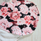 Burp Cloth- Black an Pink Peonies