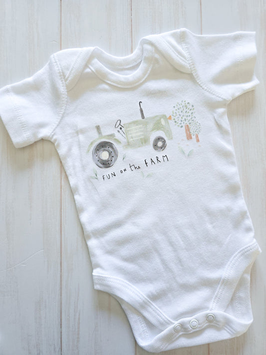 Printed Bodysuit- Fun on the Farm