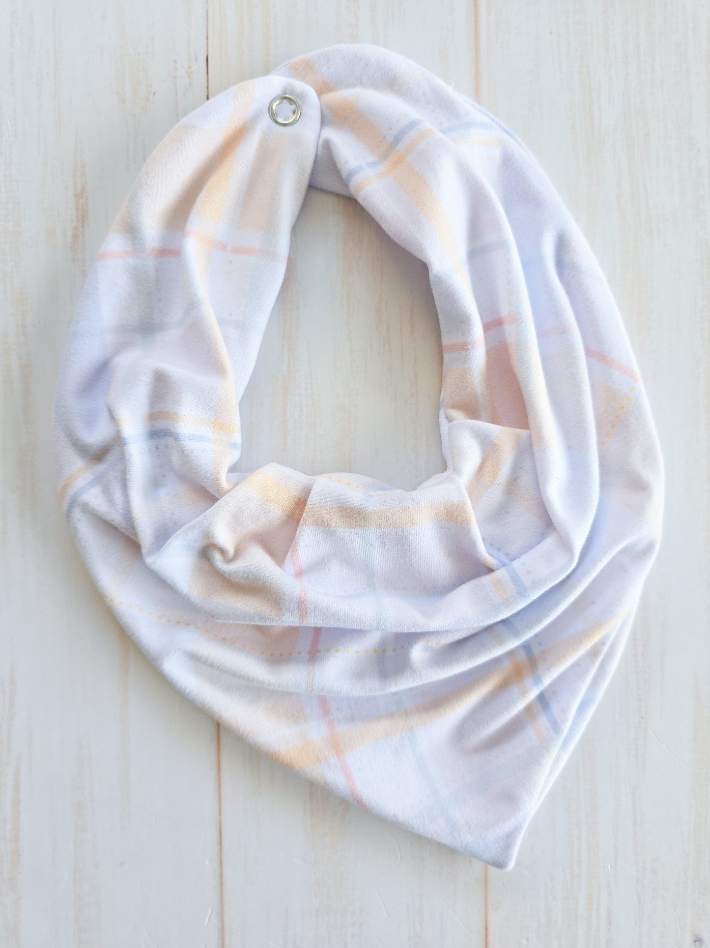 Bandana Bib- Checkered Pastels