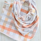 Bandana bib- Checkered Rust