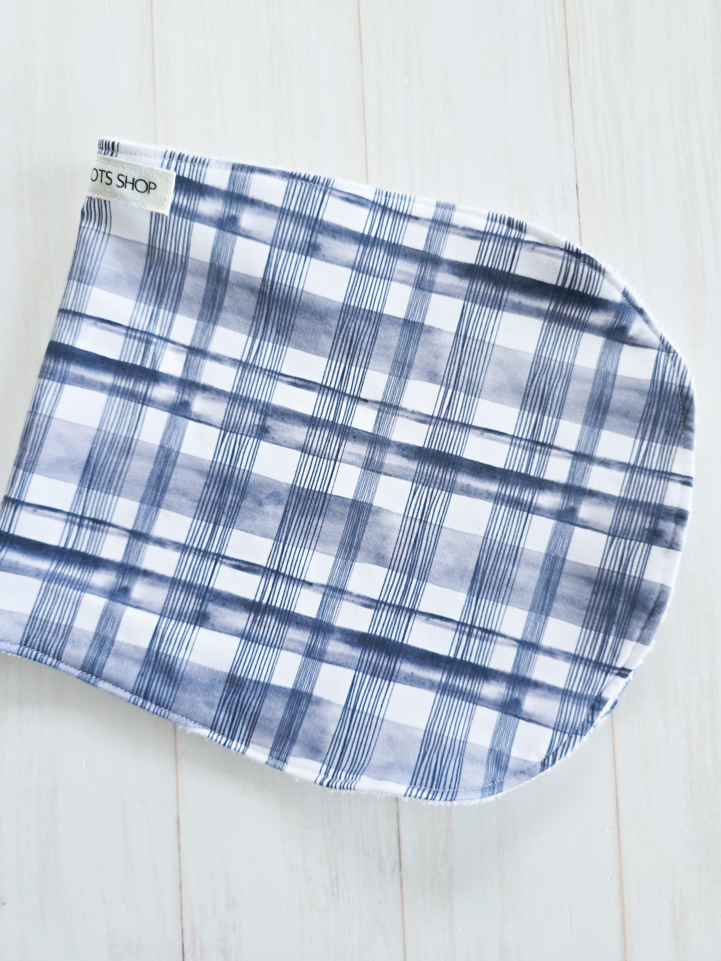 Burp Cloth- Checkered Navy