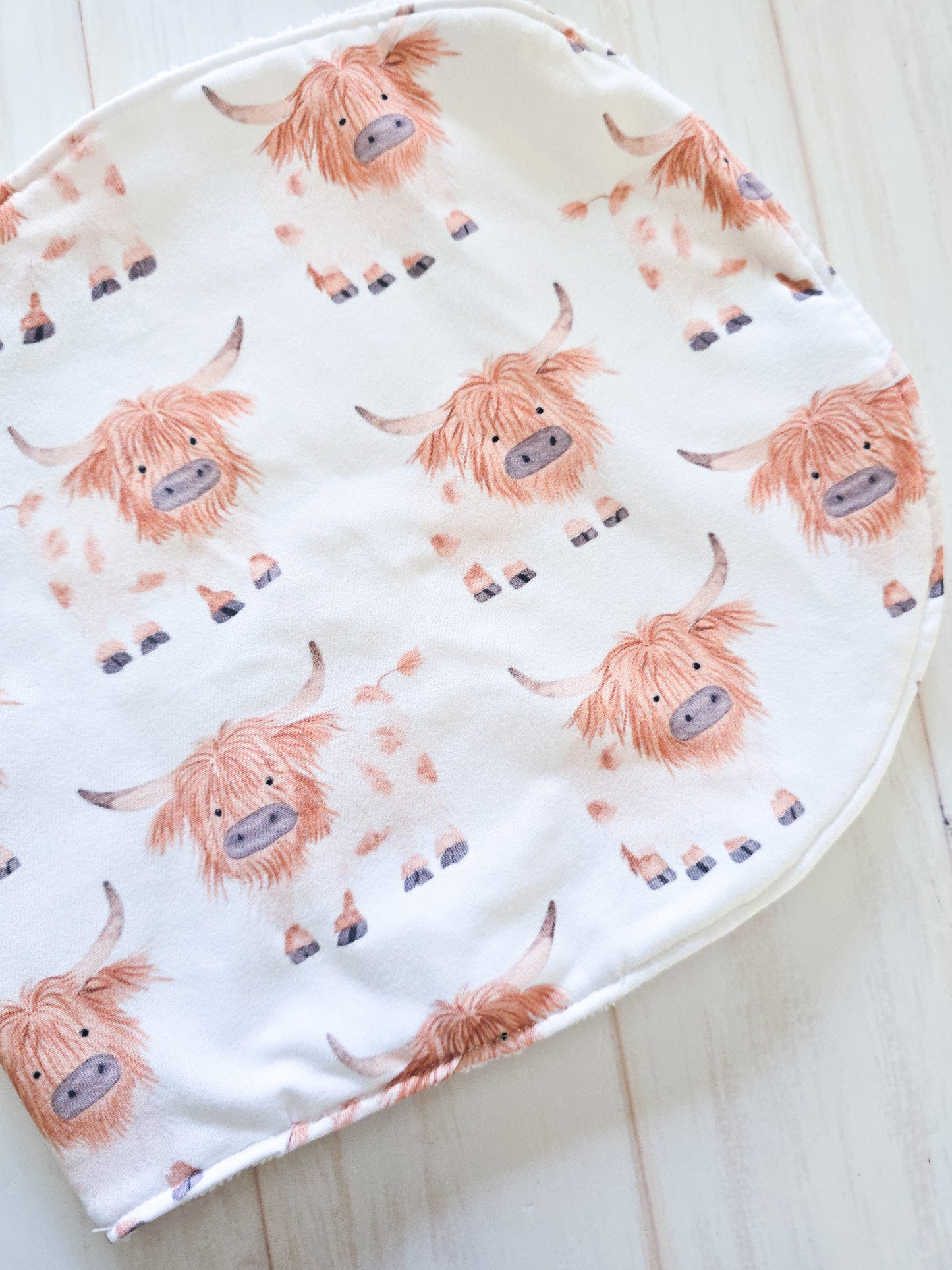 Burp Cloth- Higlander Cow