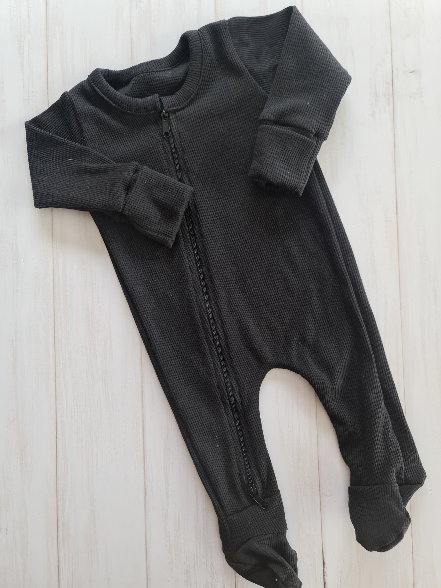 Zippy Grow (only)- Black Rib Knit