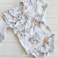 Cross Over Frilly Bodysuit-Garden Blooms