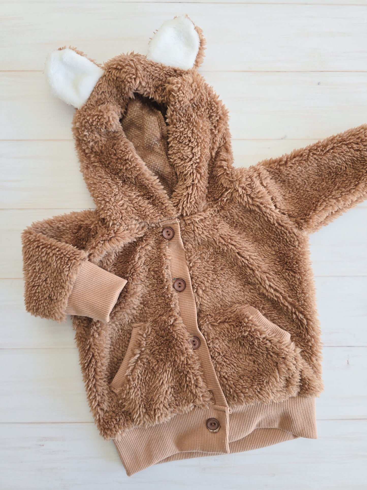 Bear Hooded Sherpa Jacket