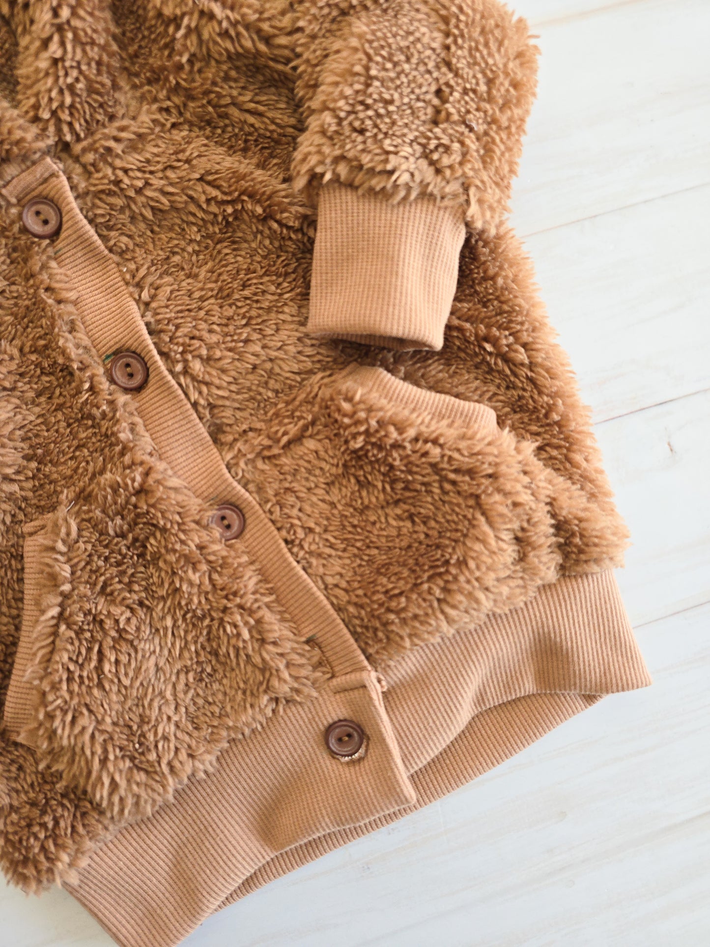 Bear Hooded Sherpa Jacket