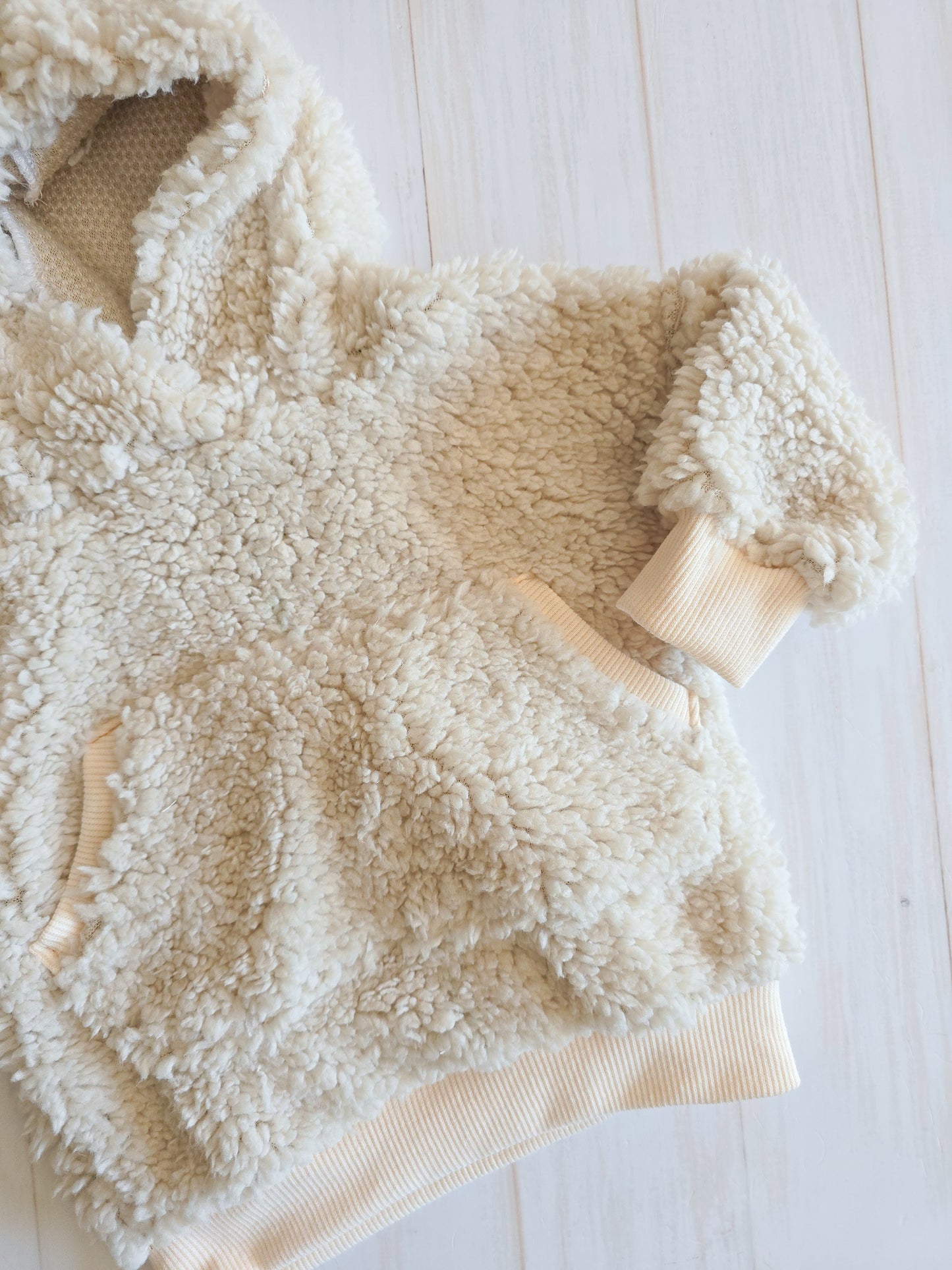 Hooded Bear Jacket- Cream