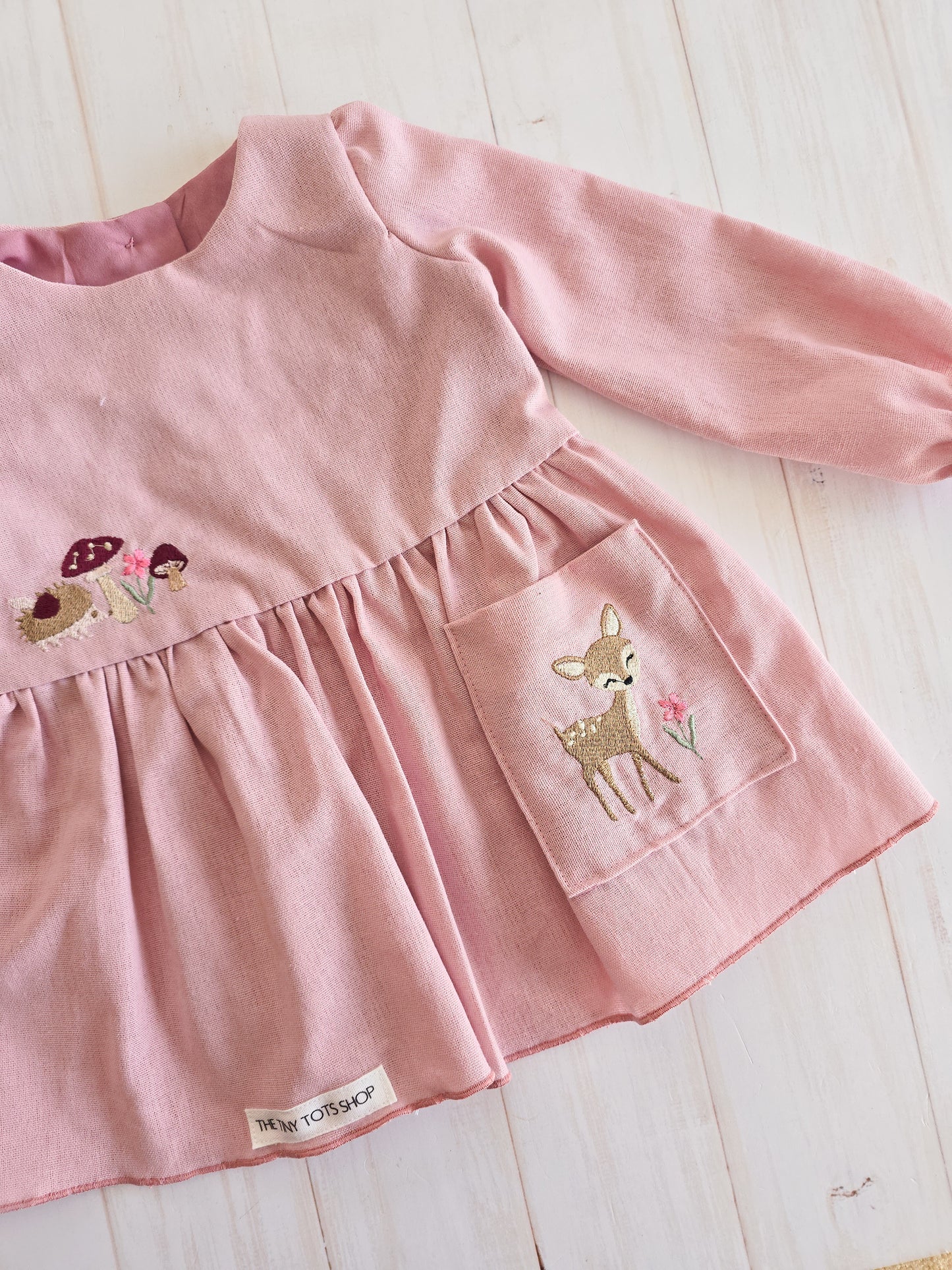 Mila Dress- Pink Woodland