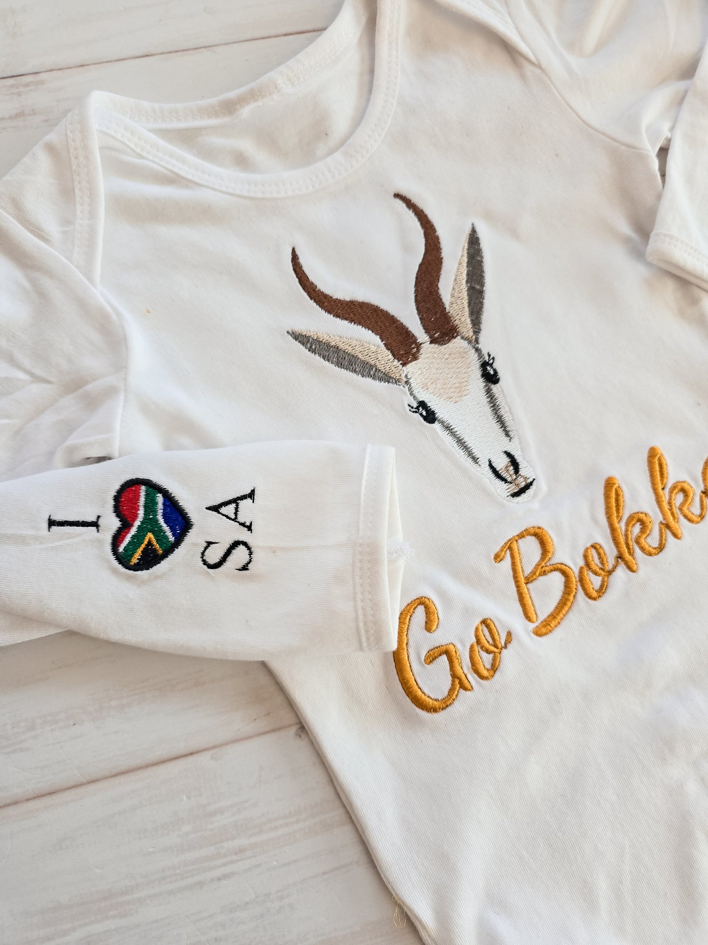 Embroidered Bom squad Bodysuit/T-Shirt