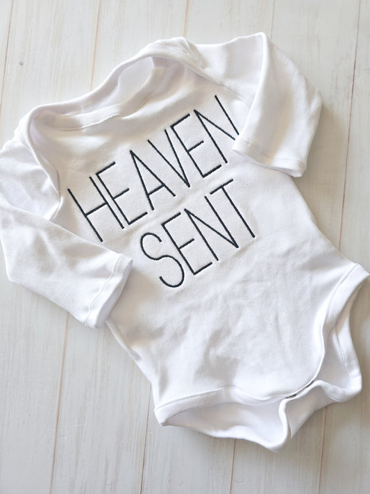 Embroidered Bodysuit-Heaven sent