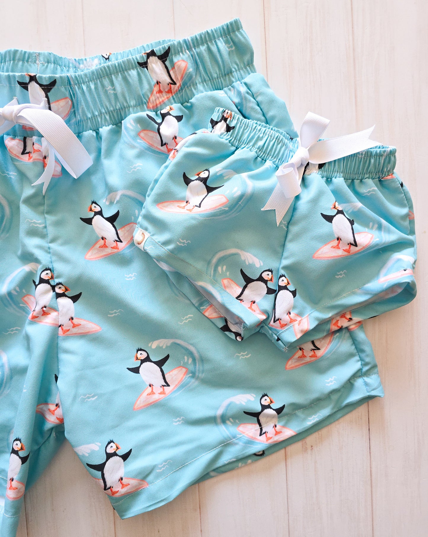 Boys Swim Boardies- Surfing Penguins