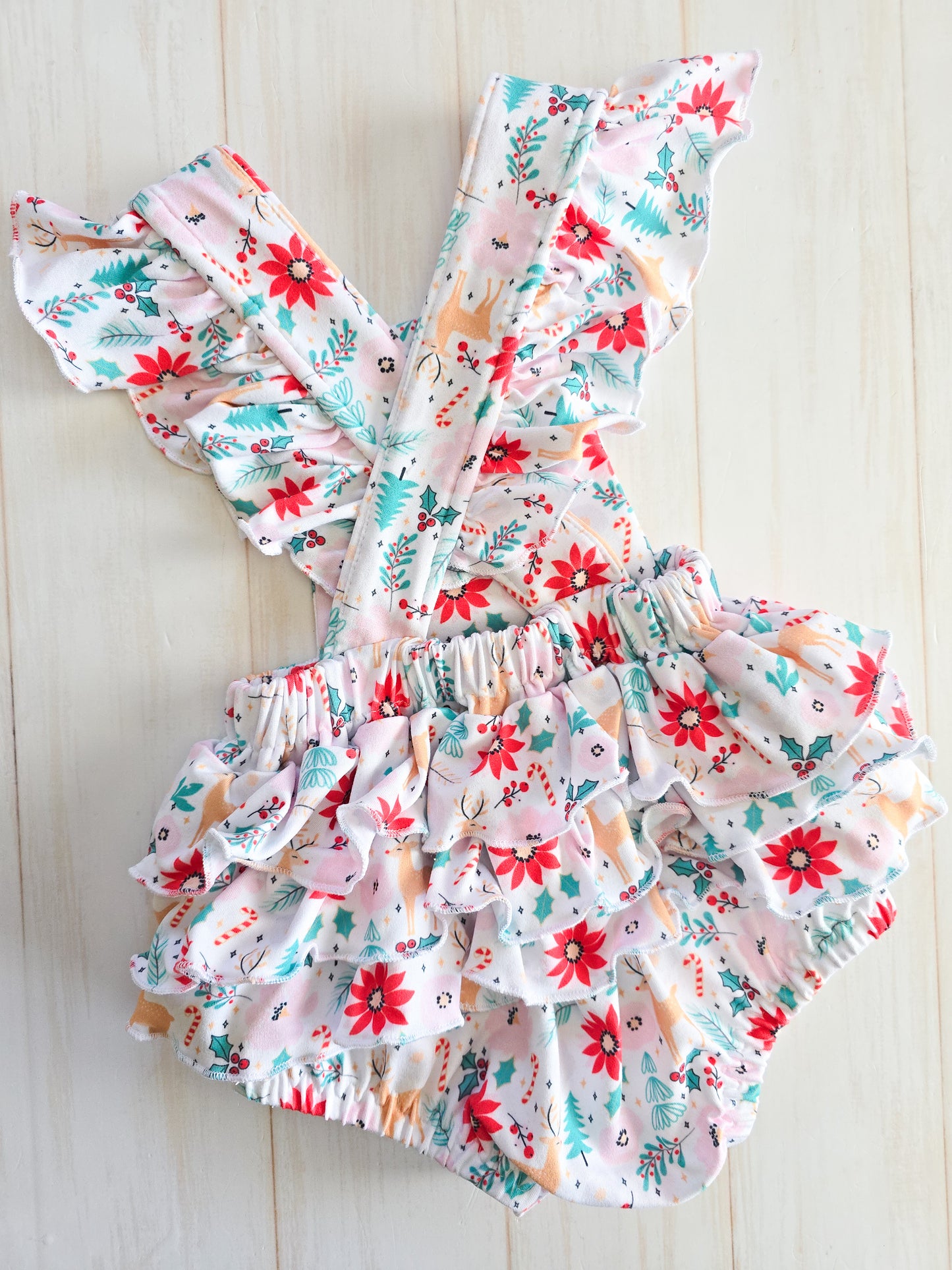 Frilly Christmas Romper- Tinsel