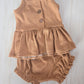 Frilly Cami- Chocolate Rib