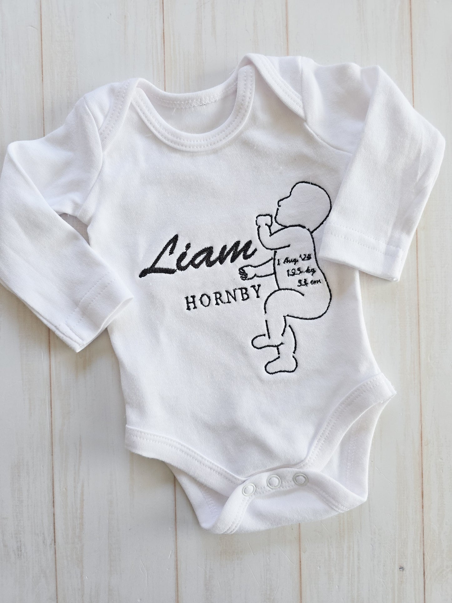 Personalised Birth bodysuit- Girls