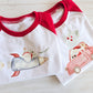 Printed Santa Space Bodysuit/Shirt