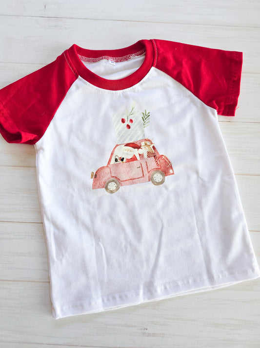 Printed Shirt- Santa Car