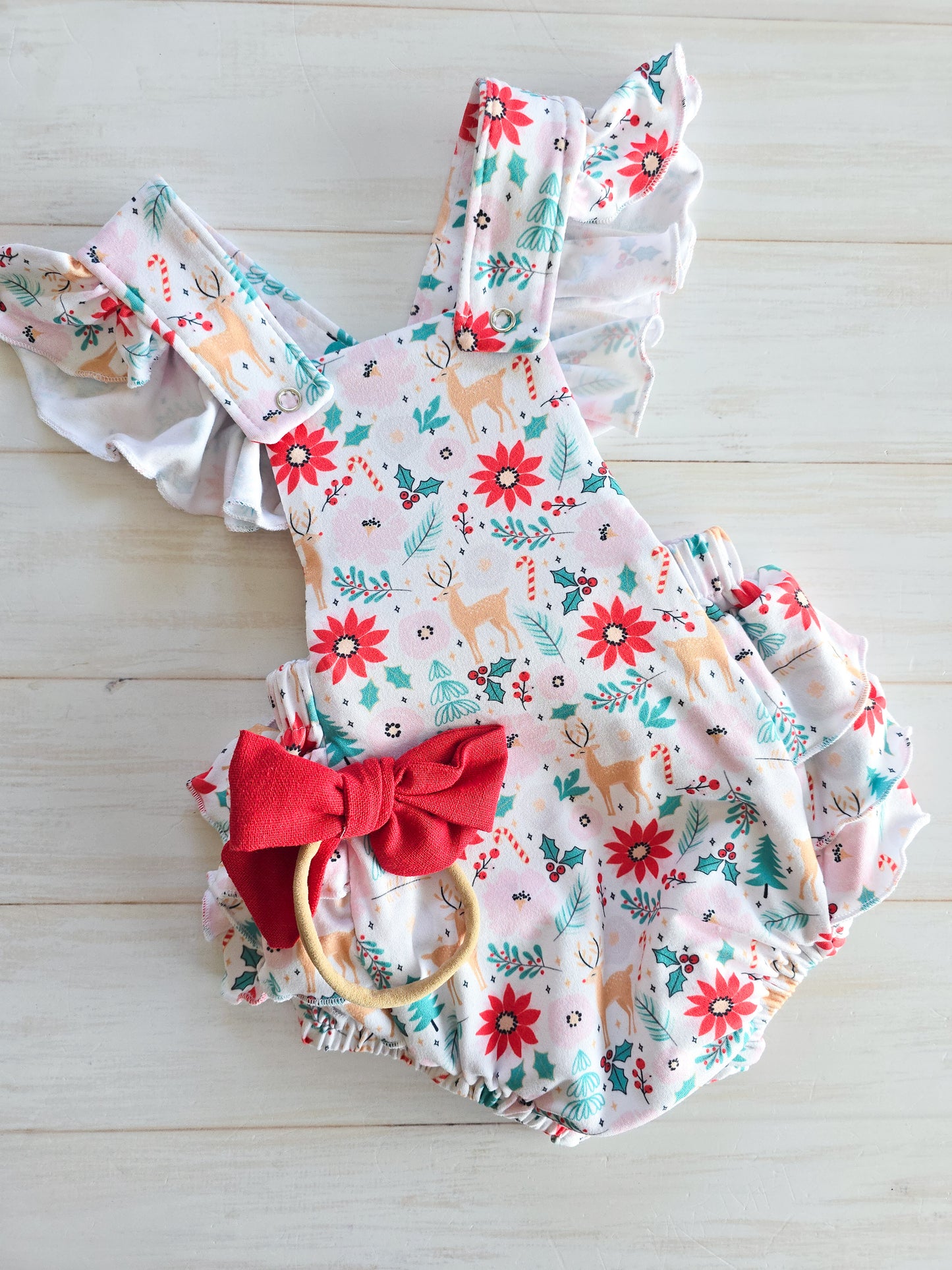 Frilly Christmas Romper- Tinsel