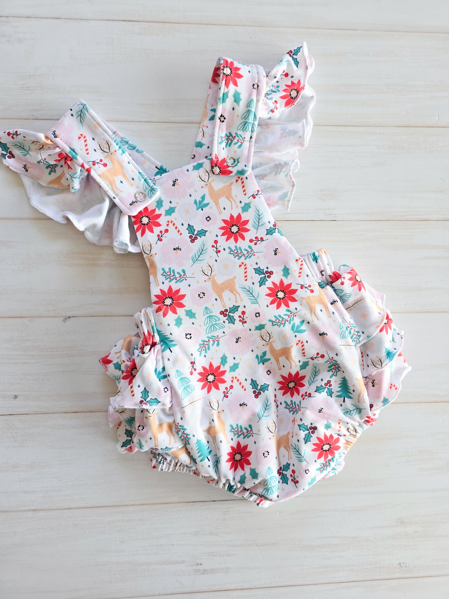 Frilly Christmas Romper- Tinsel