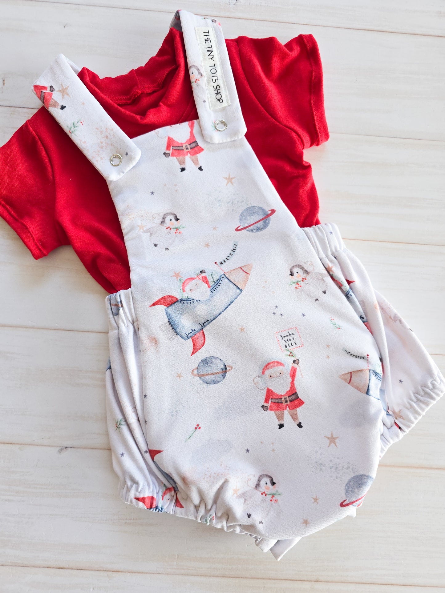 Christmas Romper(only)-Santa Space