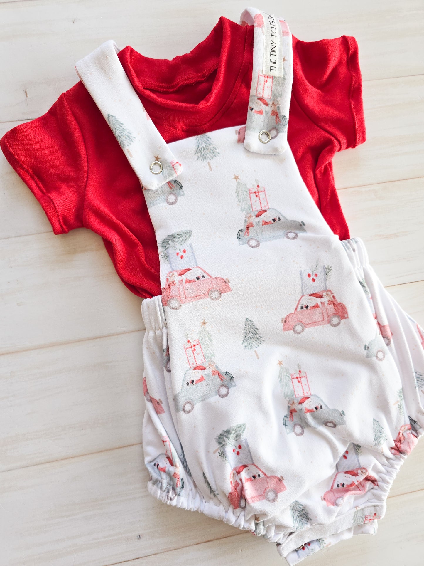 Christmas Romper (Only)- Santa Cars