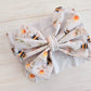 Big Bow Headband- Embroidered Bees