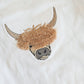 Bodysuit-Highland Cow Fringe Embroidery