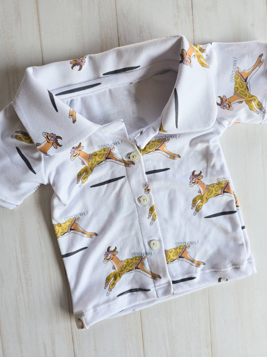 Button Down Collar Shirt- Springbokkie