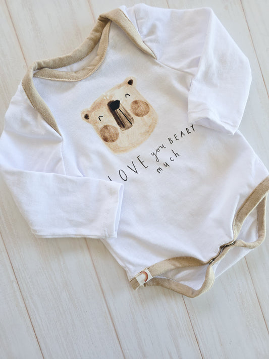 Two tone Bodysuit(Only)- Love you beary much