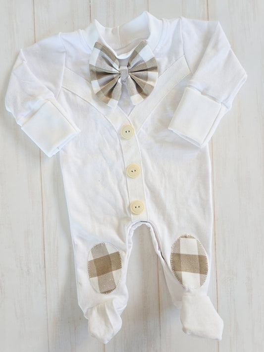 Boys Bow Tie romper