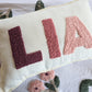 Personalised Scatter cushion with punch needle detail