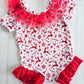 Christmas Tulle Bodysuit-  Red Christmas