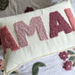 Personalised Scatter cushion with punch needle detail