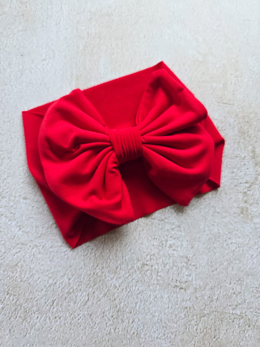 Big Bow Headband- Red