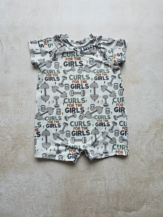 Raglan Romper- Curls for the Girls