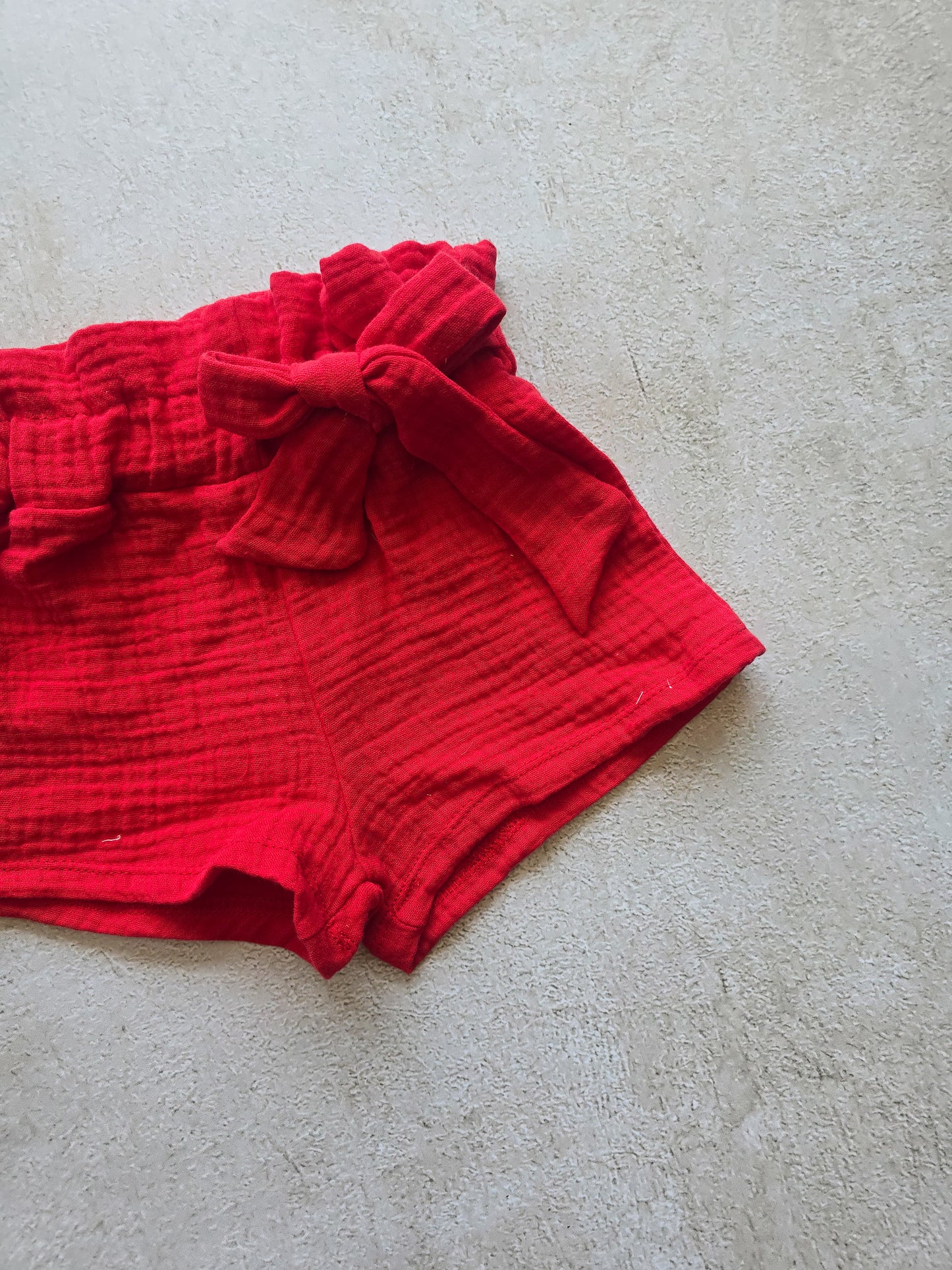 Mathilde Shorts- Red Muslin