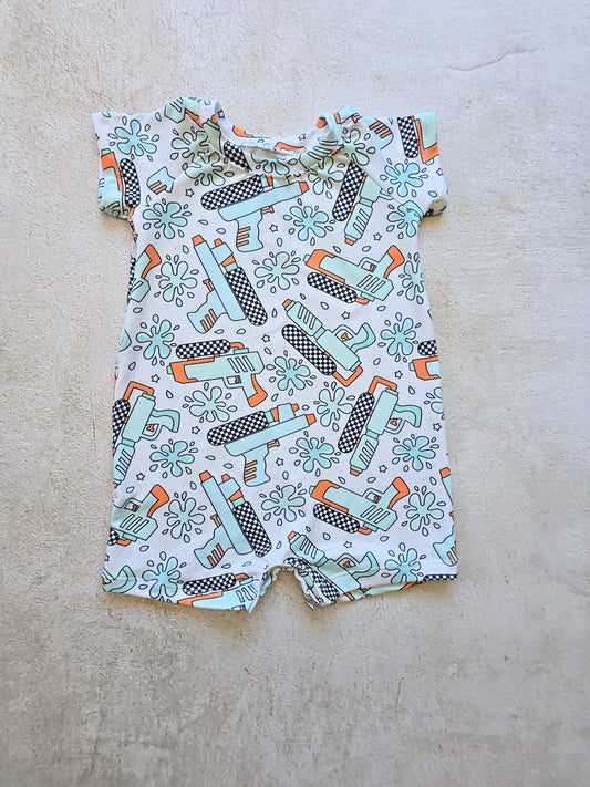 Raglan Romper- Splish Splash