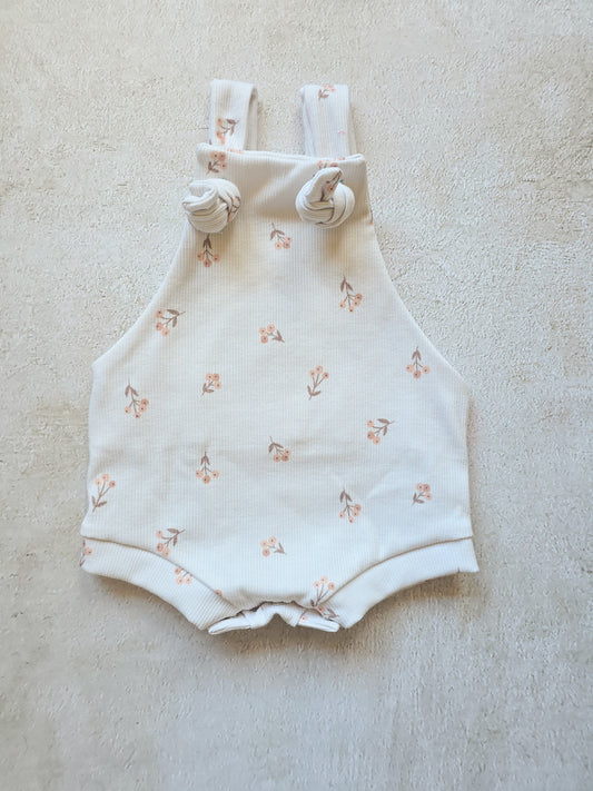 Overall Romper- Muted Raspberries