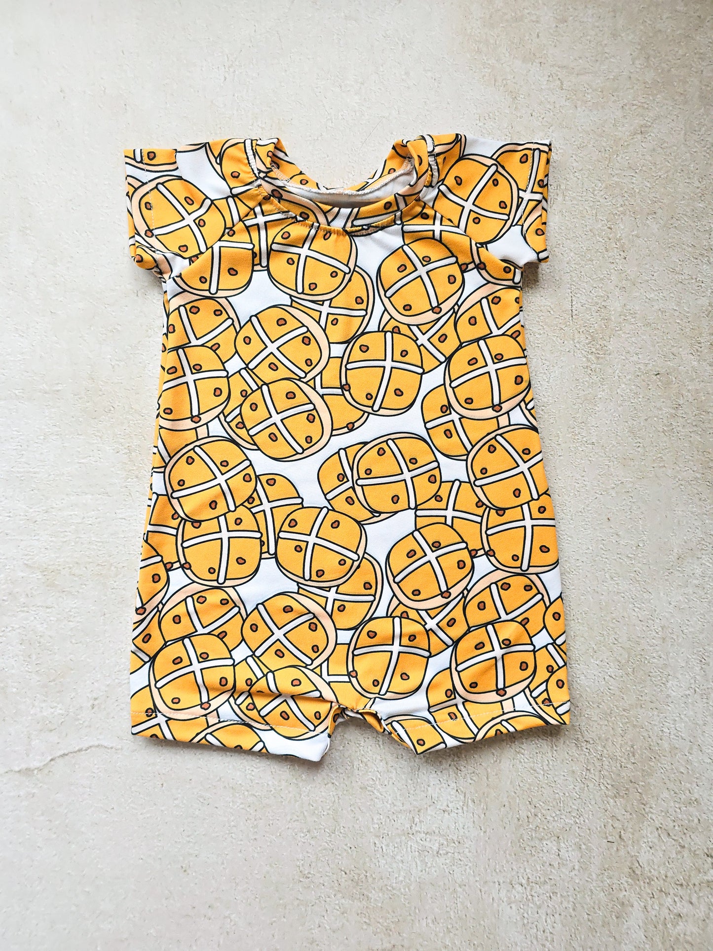 Raglan Romper- Hotcross Buns