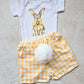 2 Piece bunny set- Yellow Gingham