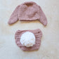 Newborn Bunny Crochet Set( 2 color options)