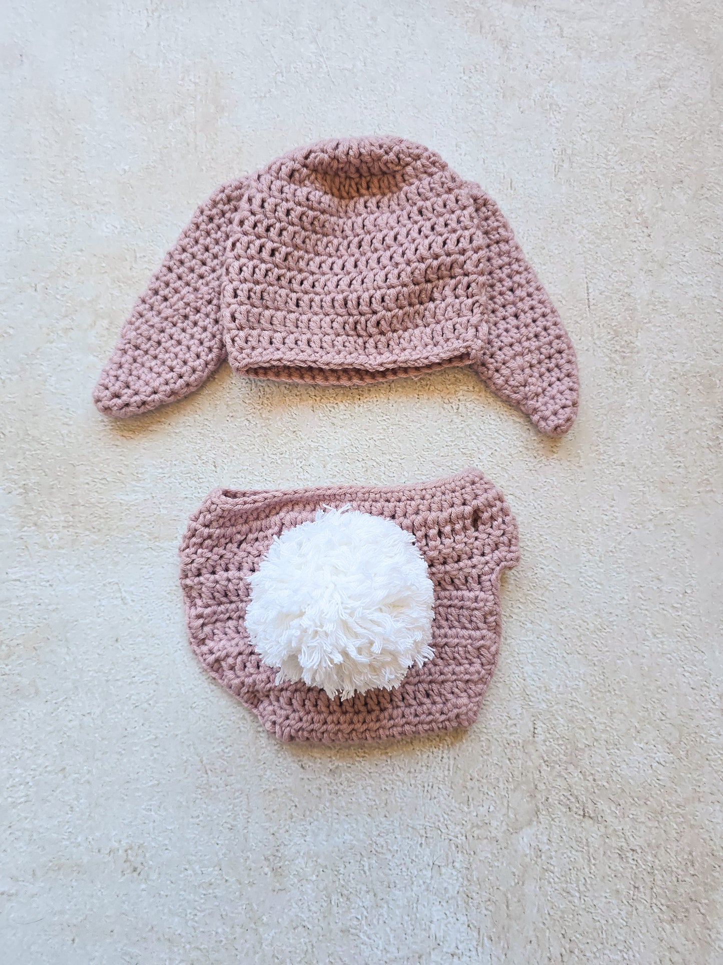 Newborn Bunny Crochet Set( 2 color options)