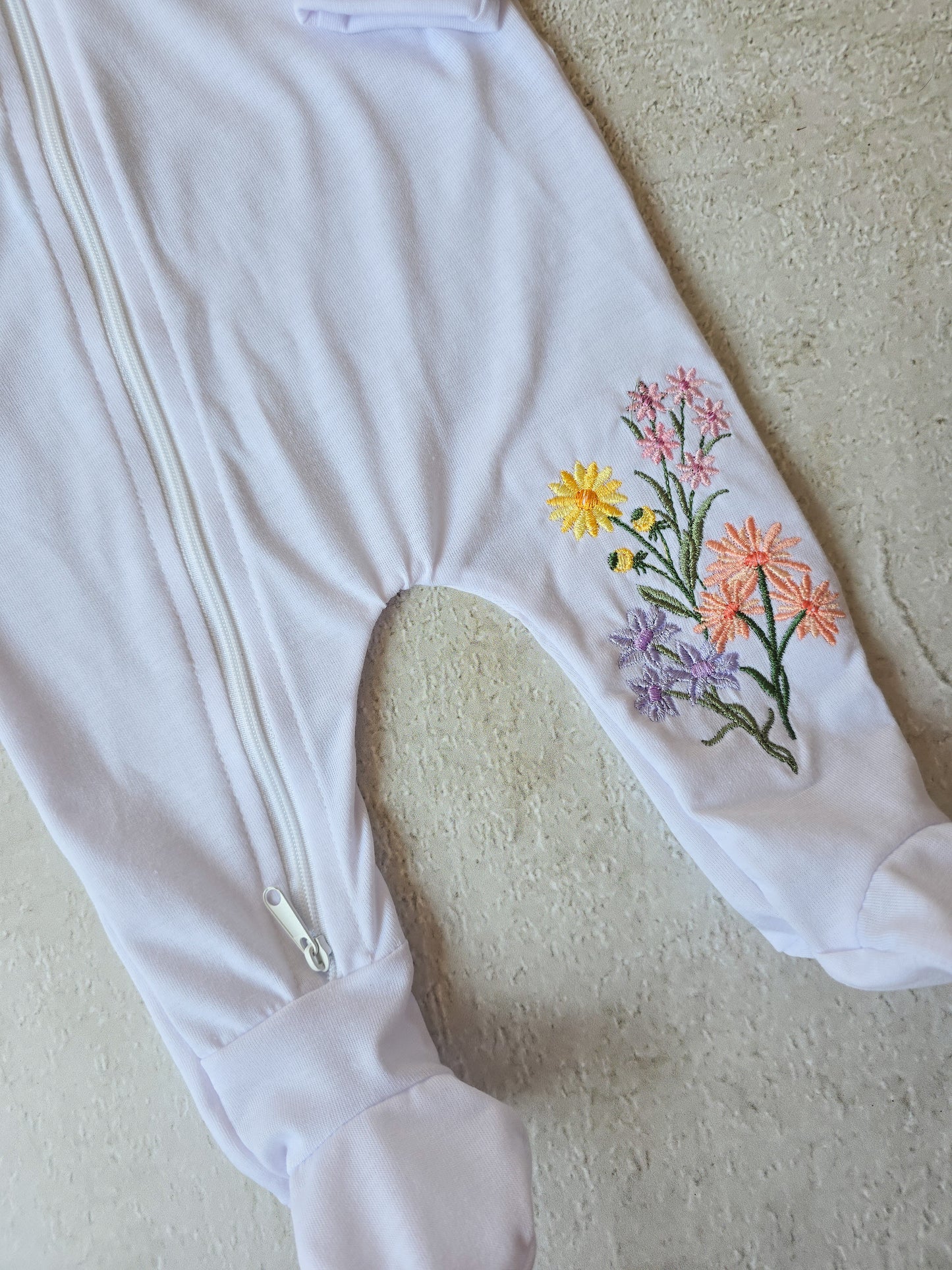 Embroidered Floral Zippy