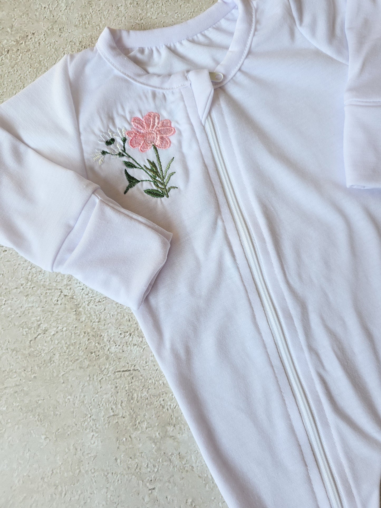 Embroidered Floral Zippy