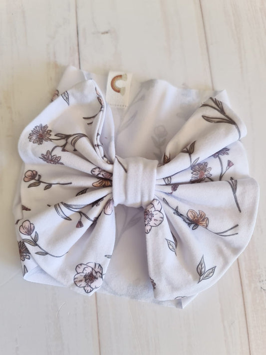 Big Bow Headband- Field Flowers